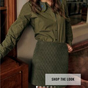 Sezane Green A-Line Mini Skirt Casual - Malia